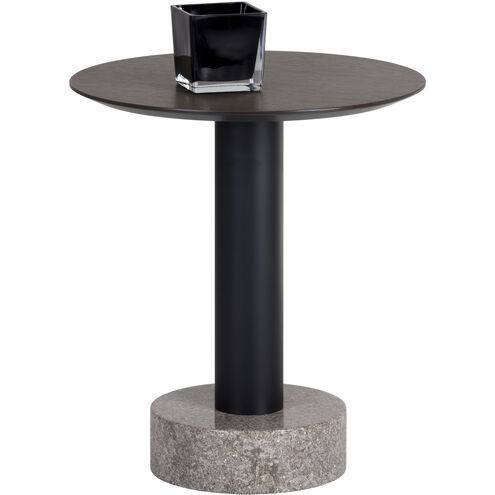 Monaco 19.75 X 17.75 inch Black / Grey Marble / Raw Umber End Table